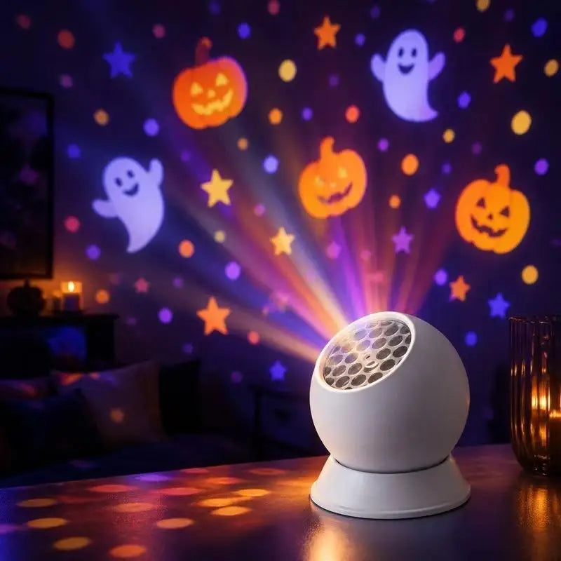 Halloween LED Projector Light – Pumpkin Ghost Star Patterns