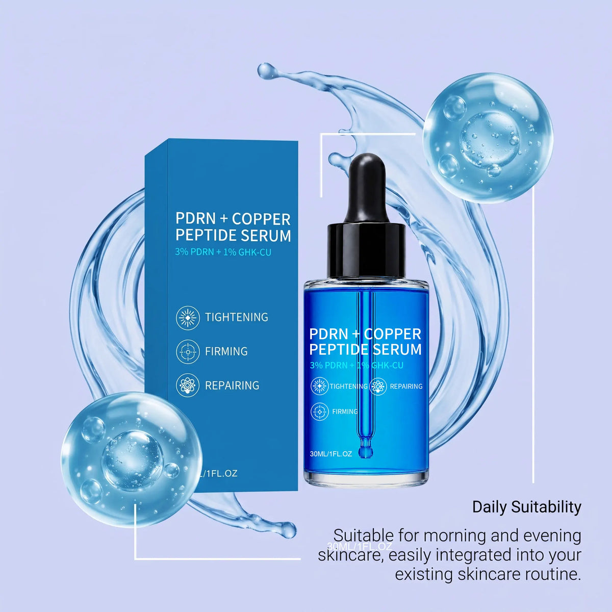 PDRN Copper Peptide Facial Serum – Firming & Hydrating Facial Serum Nixie