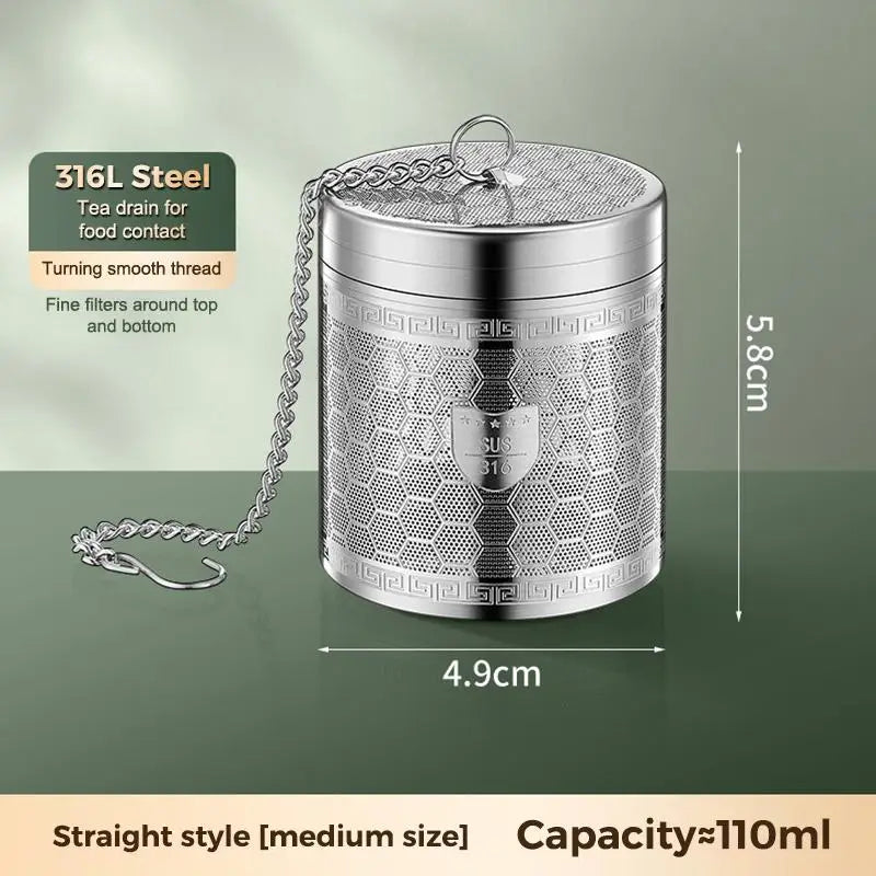 316 Stainless Steel Tea Infuser Ultra-Fine Mesh with Chain Tea Infuser Nixie A7