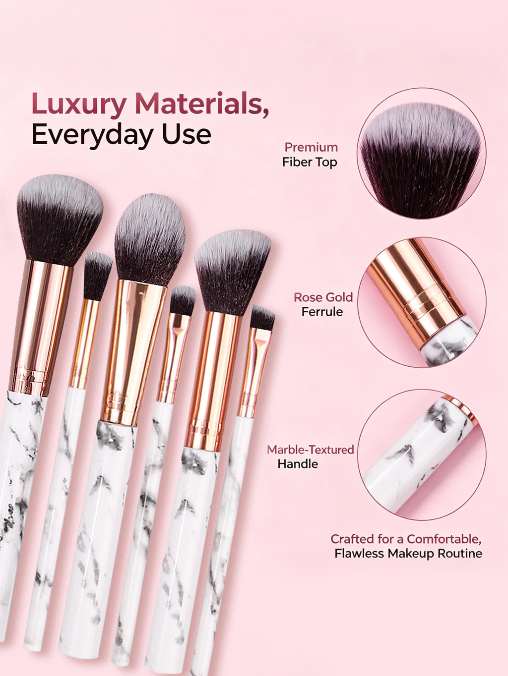 10-Piece Makeup Brush Set with Powder Puff & Sponge Makeup Brush Set Nixie