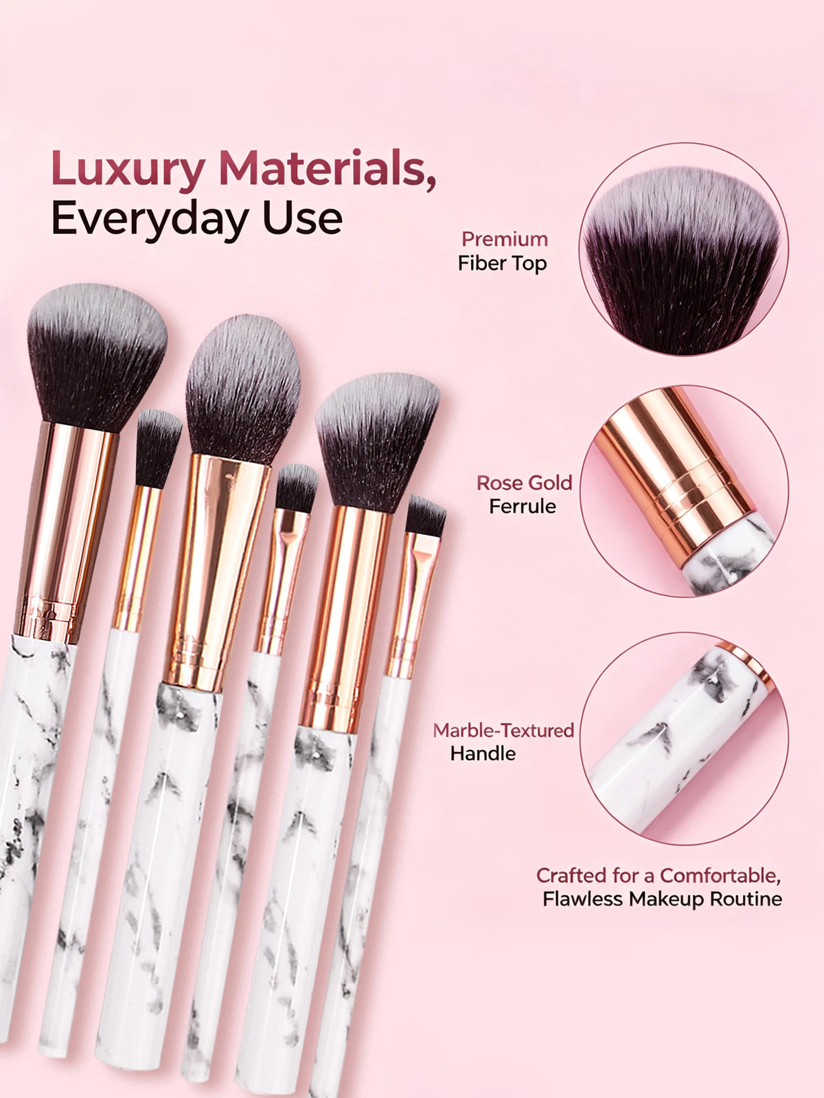 10-Piece Makeup Brush Set with Powder Puff & Sponge Makeup Brush Set Nixie