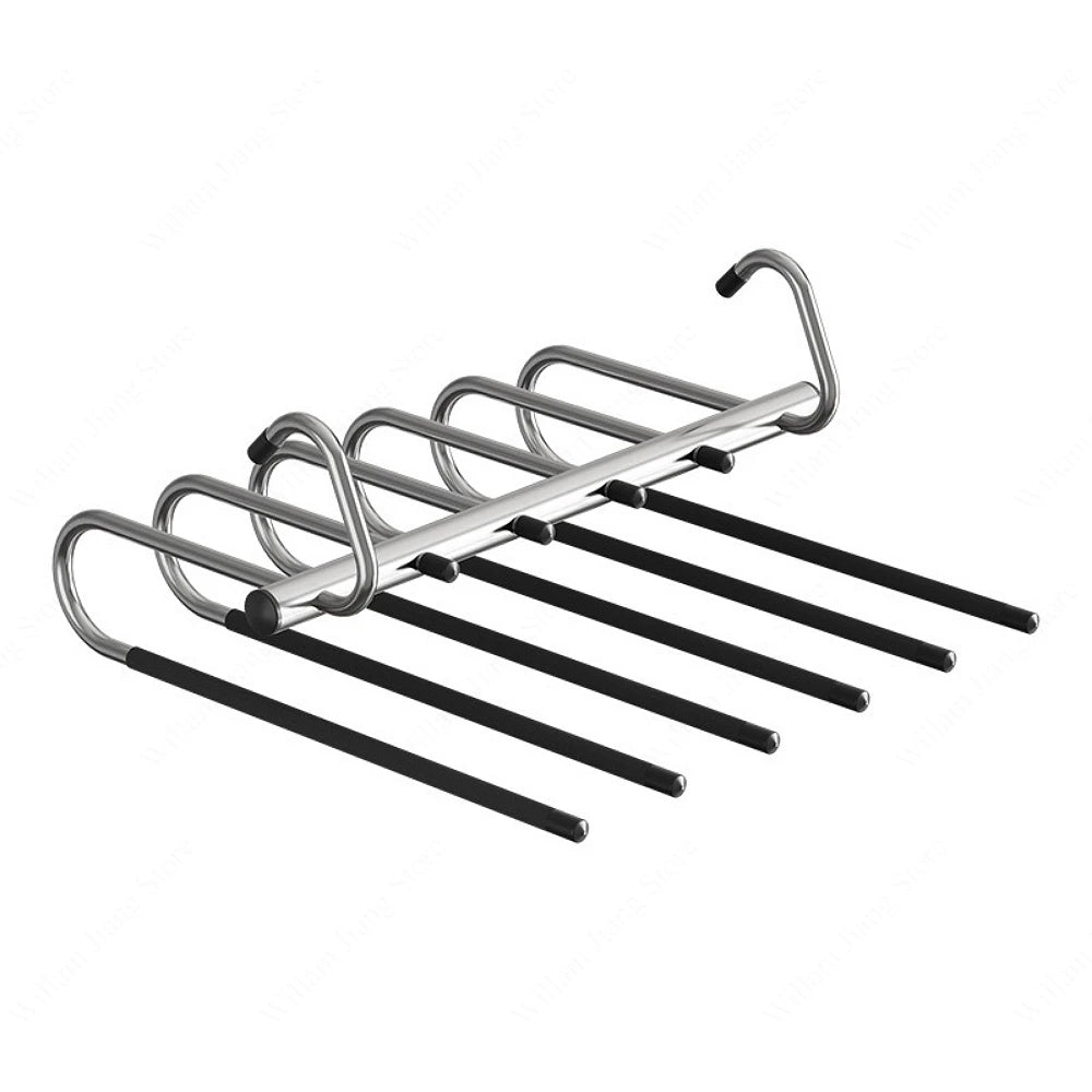 Space Saving Pants Hanger 6 & 8 Layer Stainless Steel Organizer