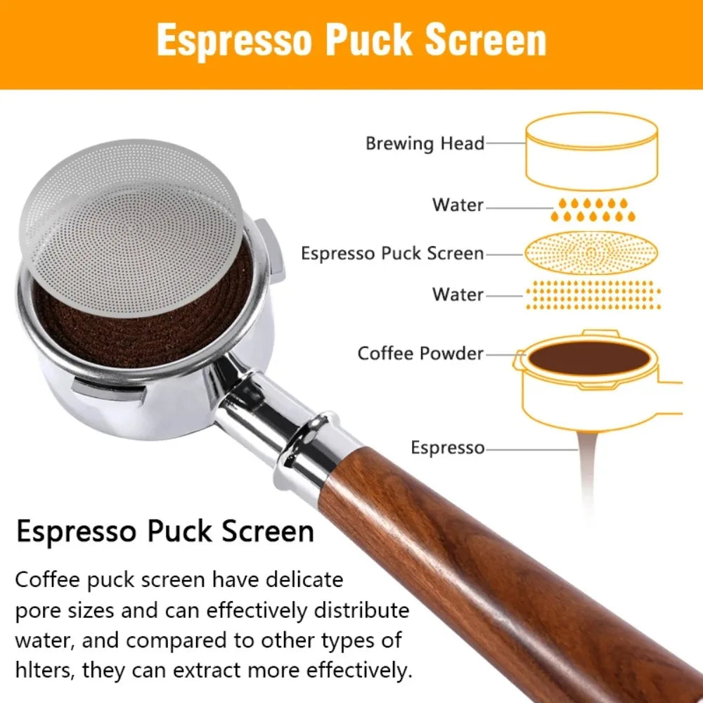 Espresso Filter Holder 0.2mm Screen 51/53/58.5mm Portafilter