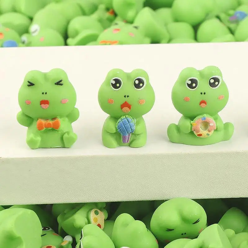 10PCS Mini Resin Frog Figurines – Fairy Garden & Bonsai Decor Miniature Figurine Set Nixie