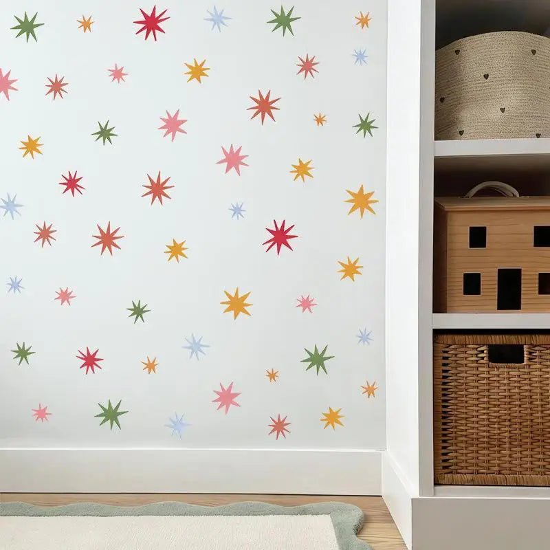 Rainbow Diamond Star Wall Decals – Kids Nursery Room Stickers Wall Decals Nixie
