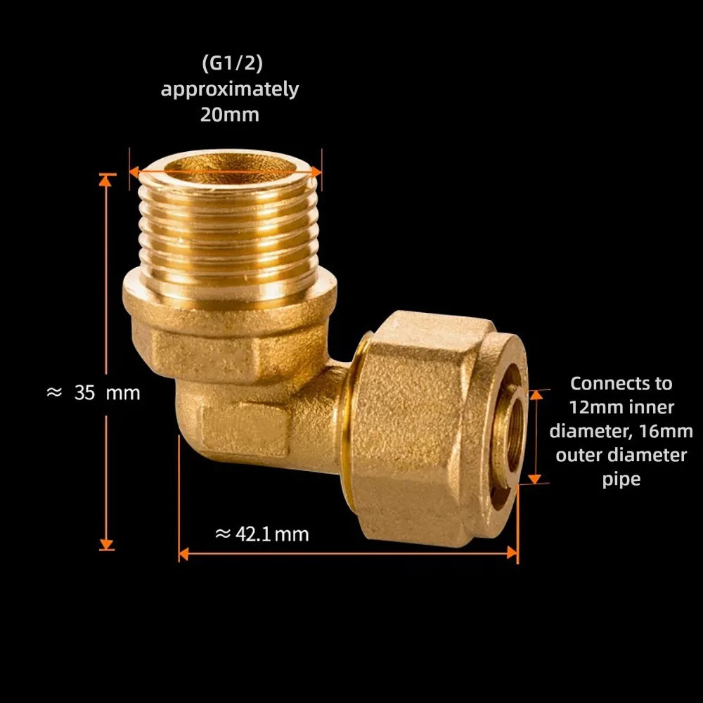 Brass Pipe Fitting Male/Female Thread Solar Water Heater 2/3 Way Brass Pipe Fitting Nixie 4