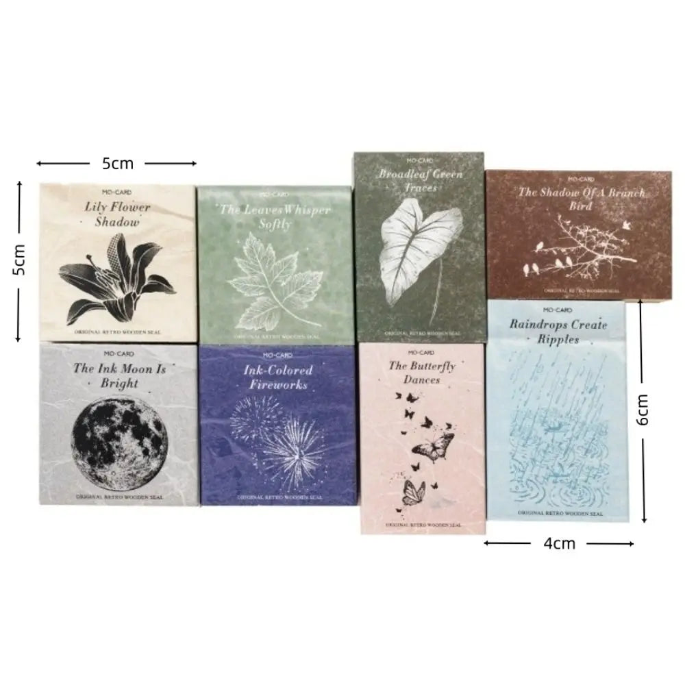 Wooden Rubber Craft Stamps – Flower Butterfly Leaves Designs Rubber Craft Stamps Nixie
