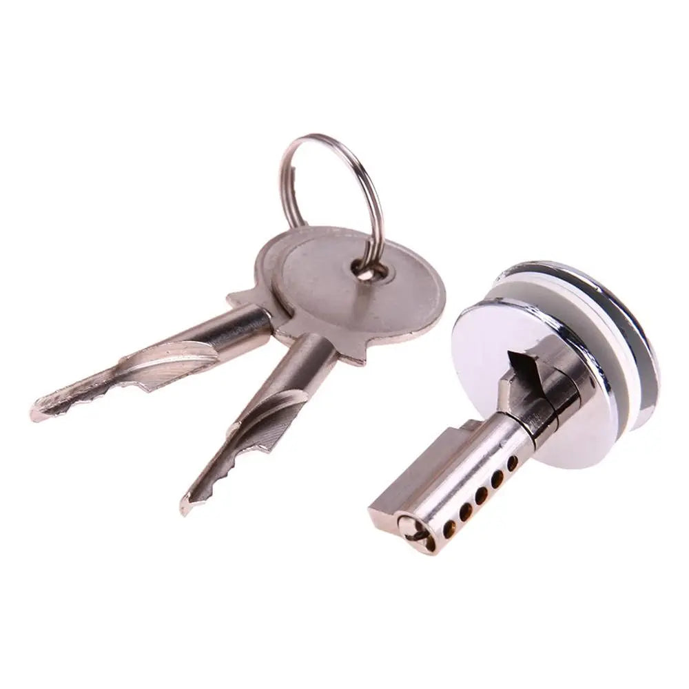 Copper Cylinder Lock for Sliding Glass Door Cabinet Showcase Cabinet Glass Lock Nixie