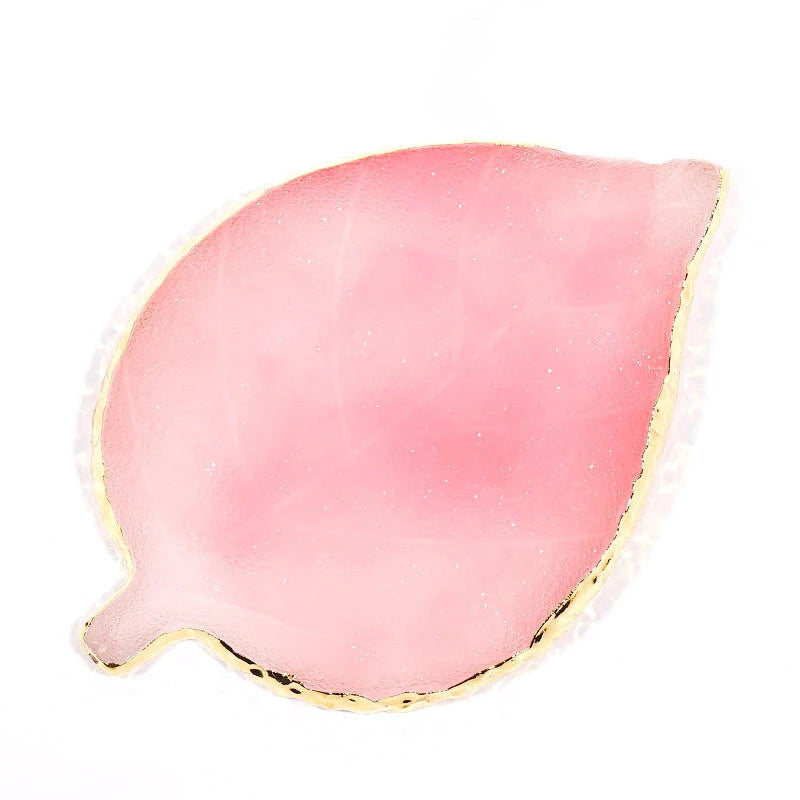 Natural Resin Nail Art Palette | Gel Polish Mixing & Display Nail Art Palette Nixie Leaves Pink