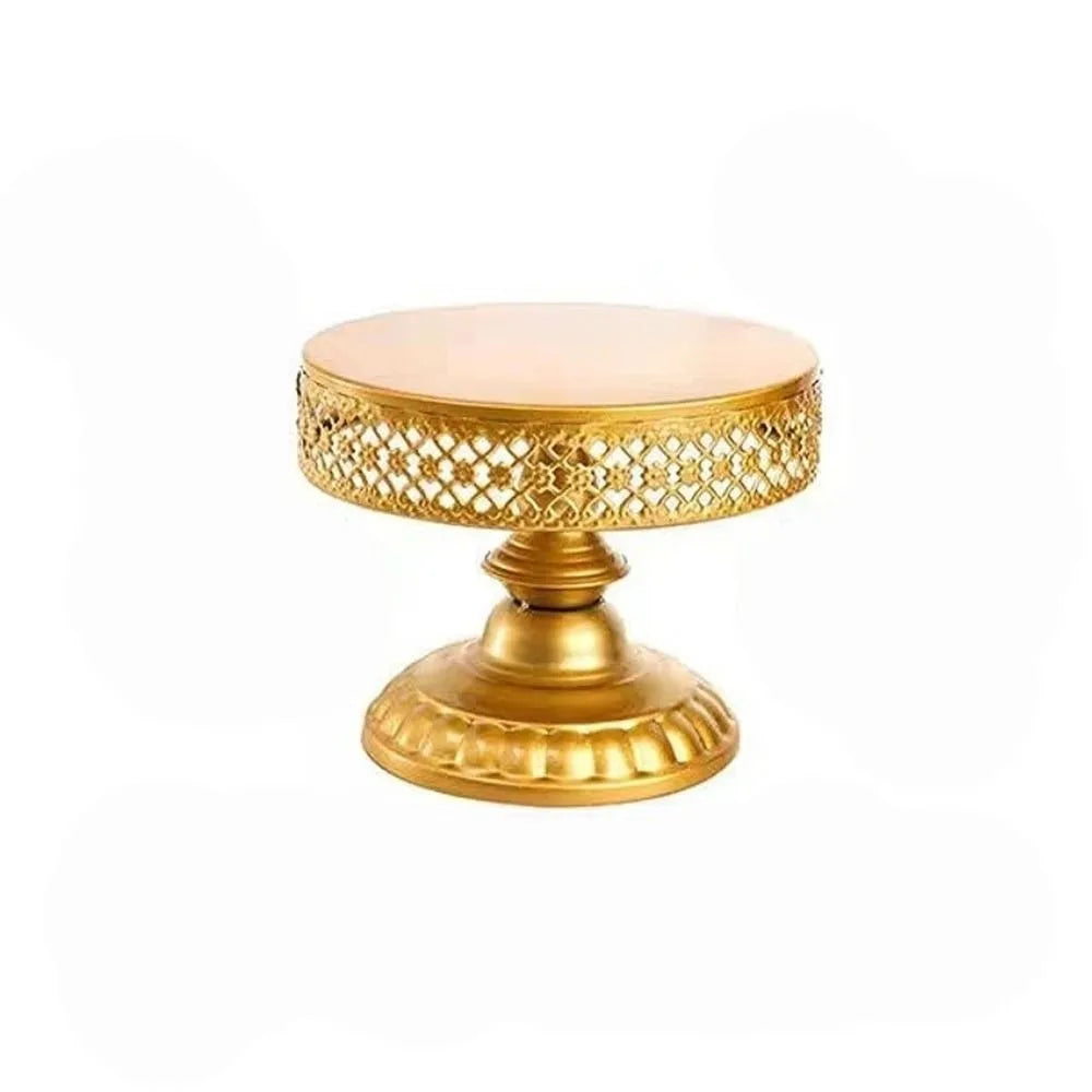 Gold Stainless Steel Cake Stand | Lace Dessert Display