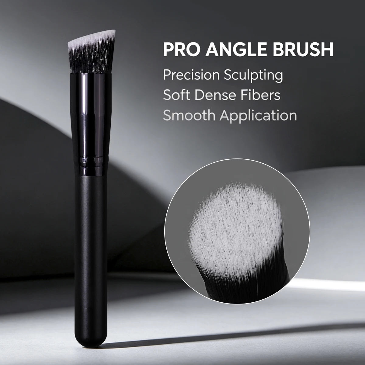 Nixie Soft Travel Makeup Brush – Foundation, Powder & Detail Makeup Brush Nixie black