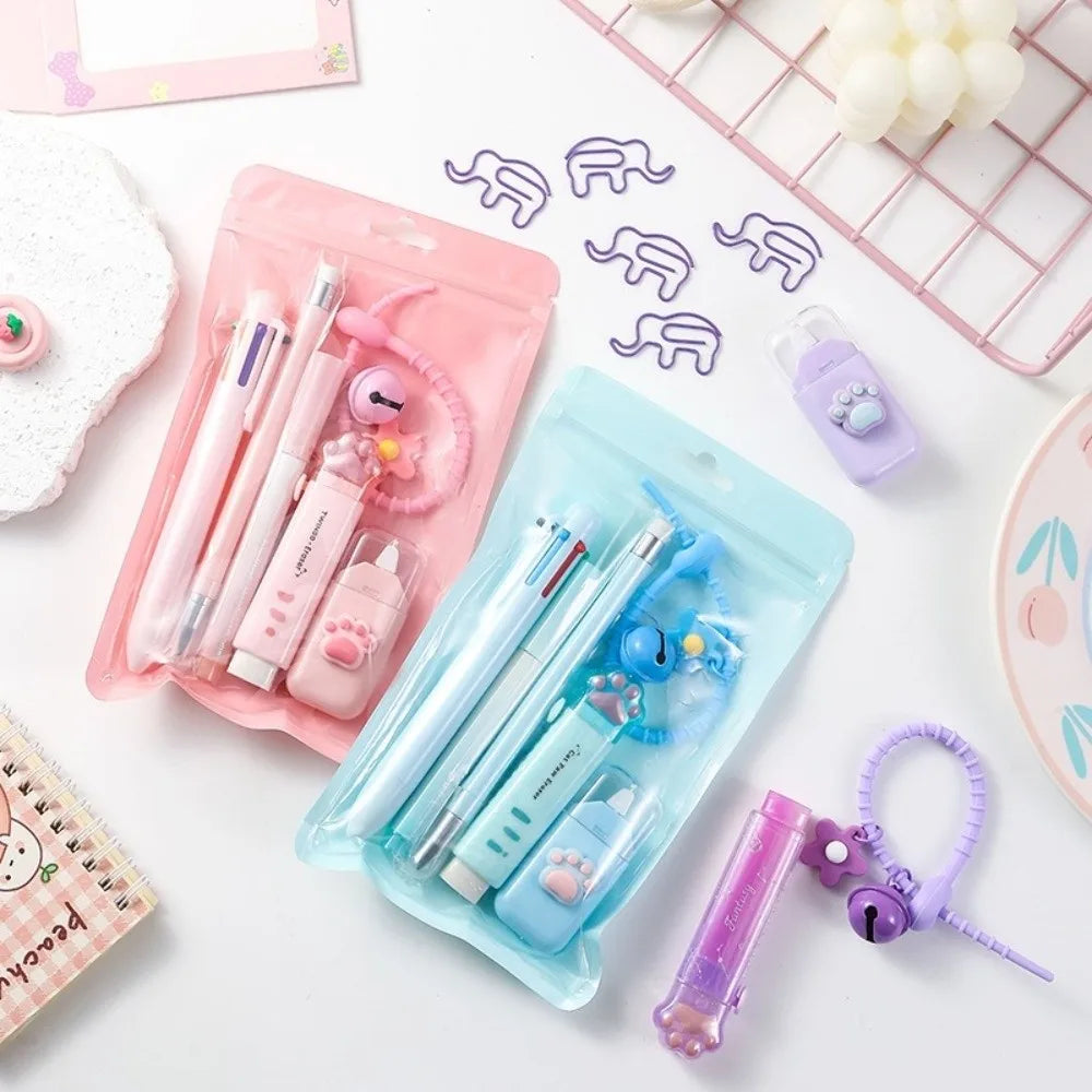 Kawaii Cat Paw 11-Piece Stationery Set – School Supplies Kit Stationery Gift Set Nixie