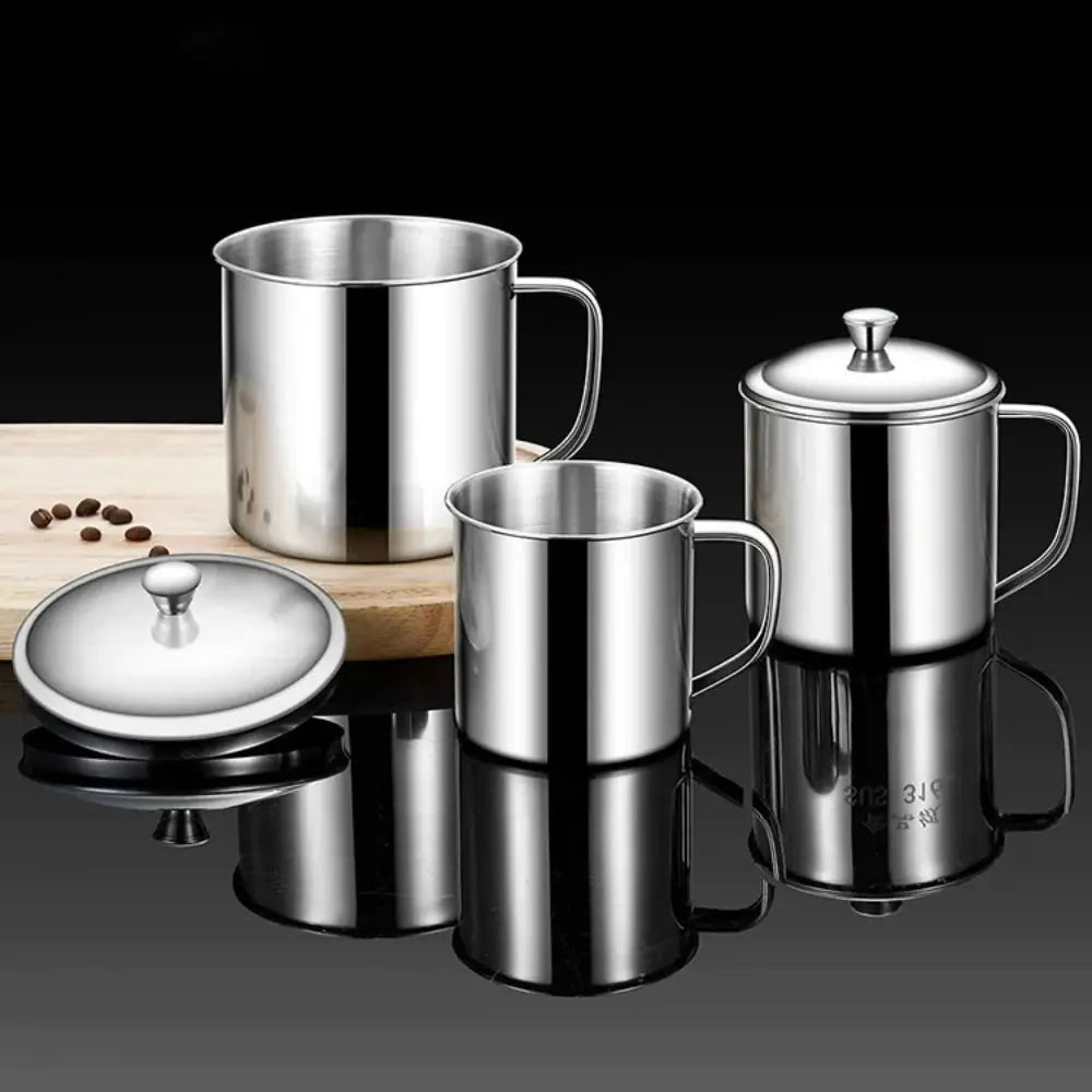 304 Stainless Steel Mug with Lid & Handle | 200–1250ml Stainless Steel Mug Nixie