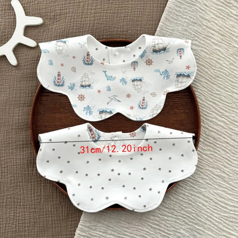 Nixie Reversible Baby Bib | Soft Cotton, Snap, Antibacterial Baby Drool Bib Nixie