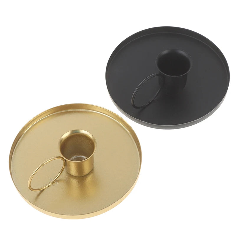 Black Gold Iron Pillar Candle Holder – Wedding & Home Decor Candle Holder Nixie