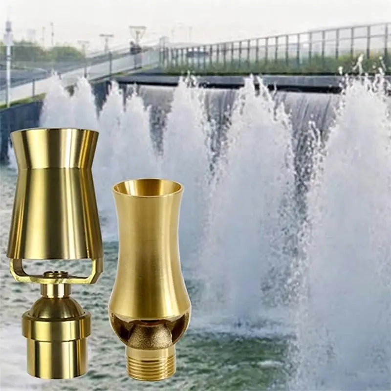 Brass Cedar Tower Ice Fountain Nozzle – Pool Water Feature Fountain Nozzle Nixie