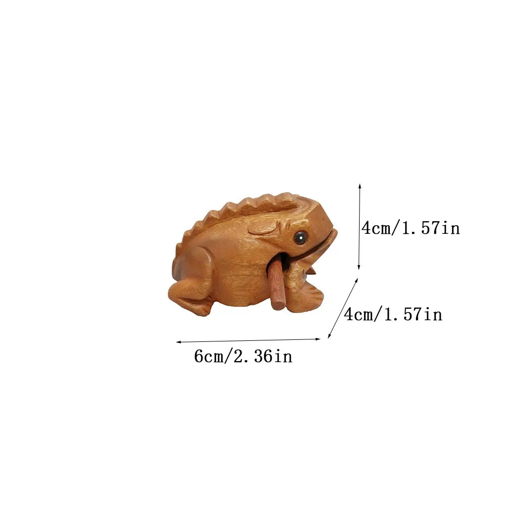 Wooden Frog Guiro Rasp Handcrafted Percussion Instrument