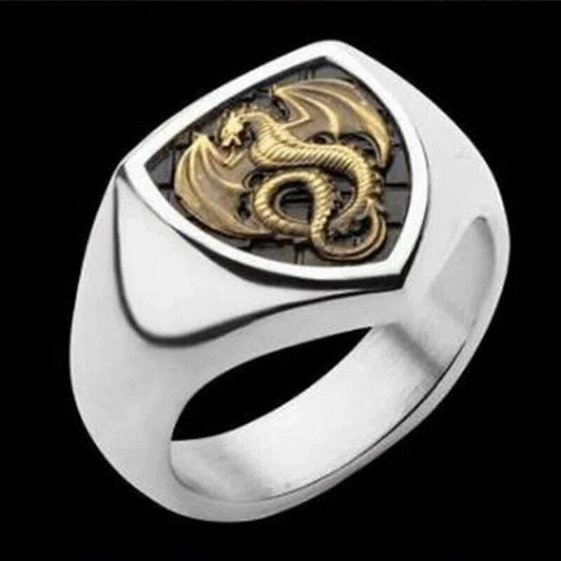 Vintage Dragon Crystal Ring Zinc Alloy Silver | Sizes 6–11 Fashion Ring Nixie
