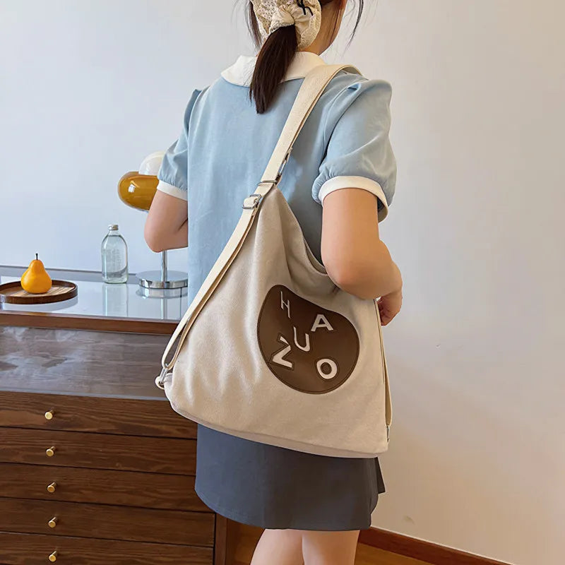 Korean Canvas Backpack Women – Large Capacity Shoulder Bag Canvas Backpack Nixie