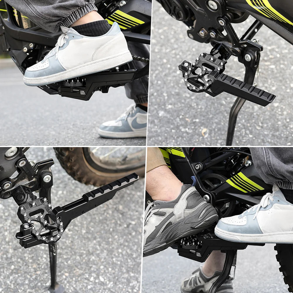 CNC Aluminum Extendable Passenger Footpegs – Universal Dirt Bike Motorcycle Foot Pegs Nixie