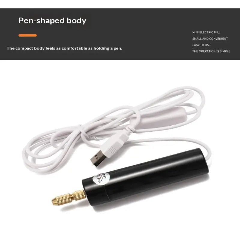 Mini USB Electric Drill – DIY Engraving & Jewelry Craft Tool Mini Rotary Drill Nixie