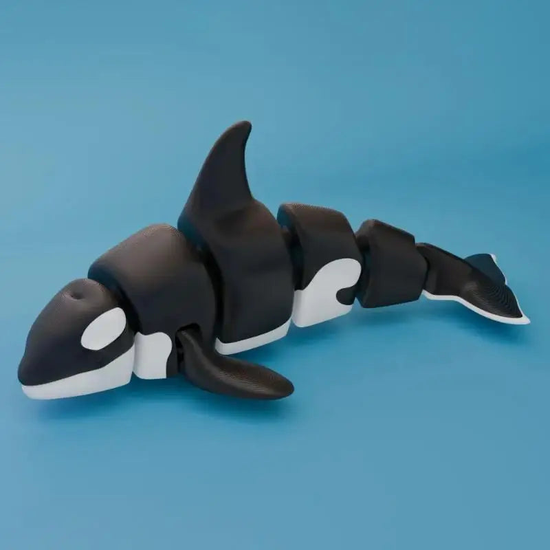 3D Printed Articulated Sea Animal Figurine – Shark & Orca Articulated Figurine Nixie