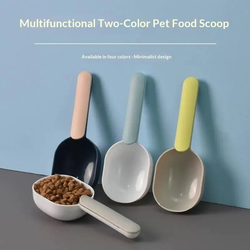 Pet Food Scoop with Bag Clip – Cat & Dog Measuring Spoon Pet Food Scoop Nixie
