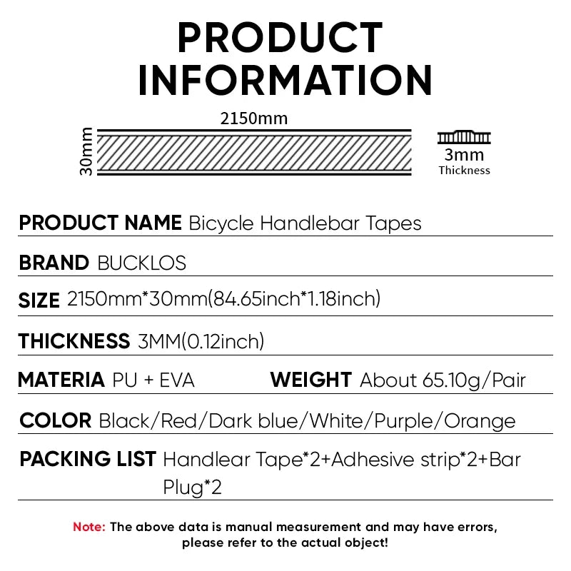 BUCKLOS Bike Handlebar Tape – Non-Slip Road & Gravel Wrap Handlebar Tape Nixie