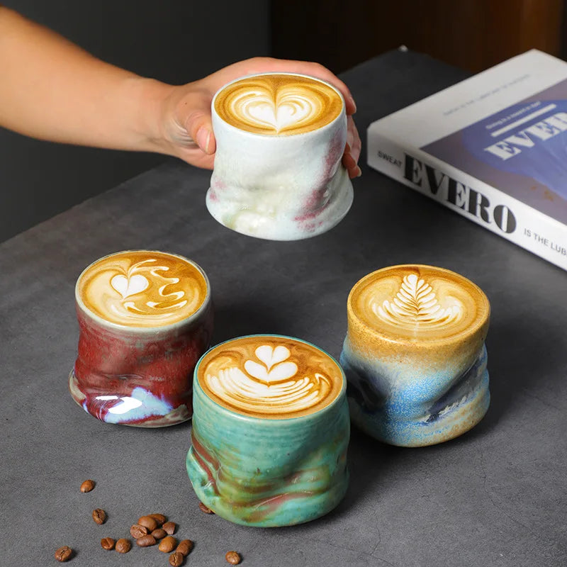 Four Seasons Handmade Ceramic Espresso & Latte Art Cup Ceramic Coffee Cup Nixie