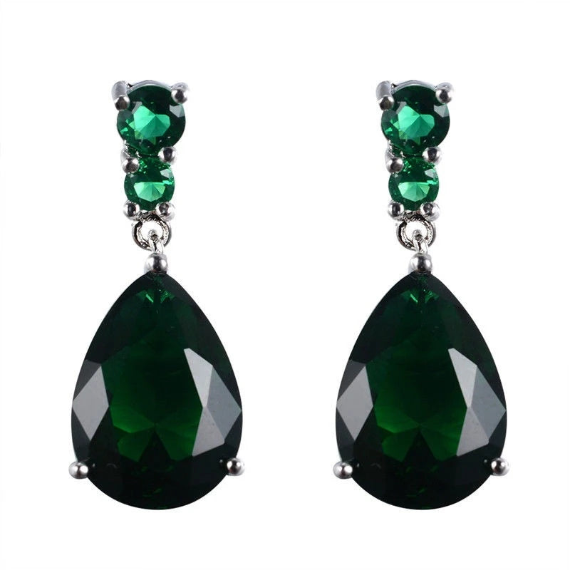 Women's Crystal Teardrop Drop Earrings – Wedding & Party Jewelry