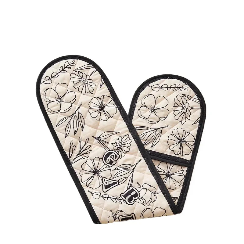 Heat Resistant Cotton Oven Glove – Nonslip BBQ Baking Mitt Oven Mitt Nixie 1PCS
