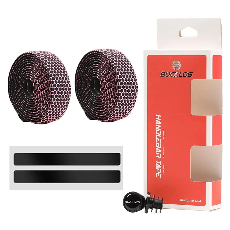 BUCKLOS Silicone Road Bike Handlebar Tape – Anti-Slip Grip Bike Handlebar Tape Nixie Silicone Tape Pink