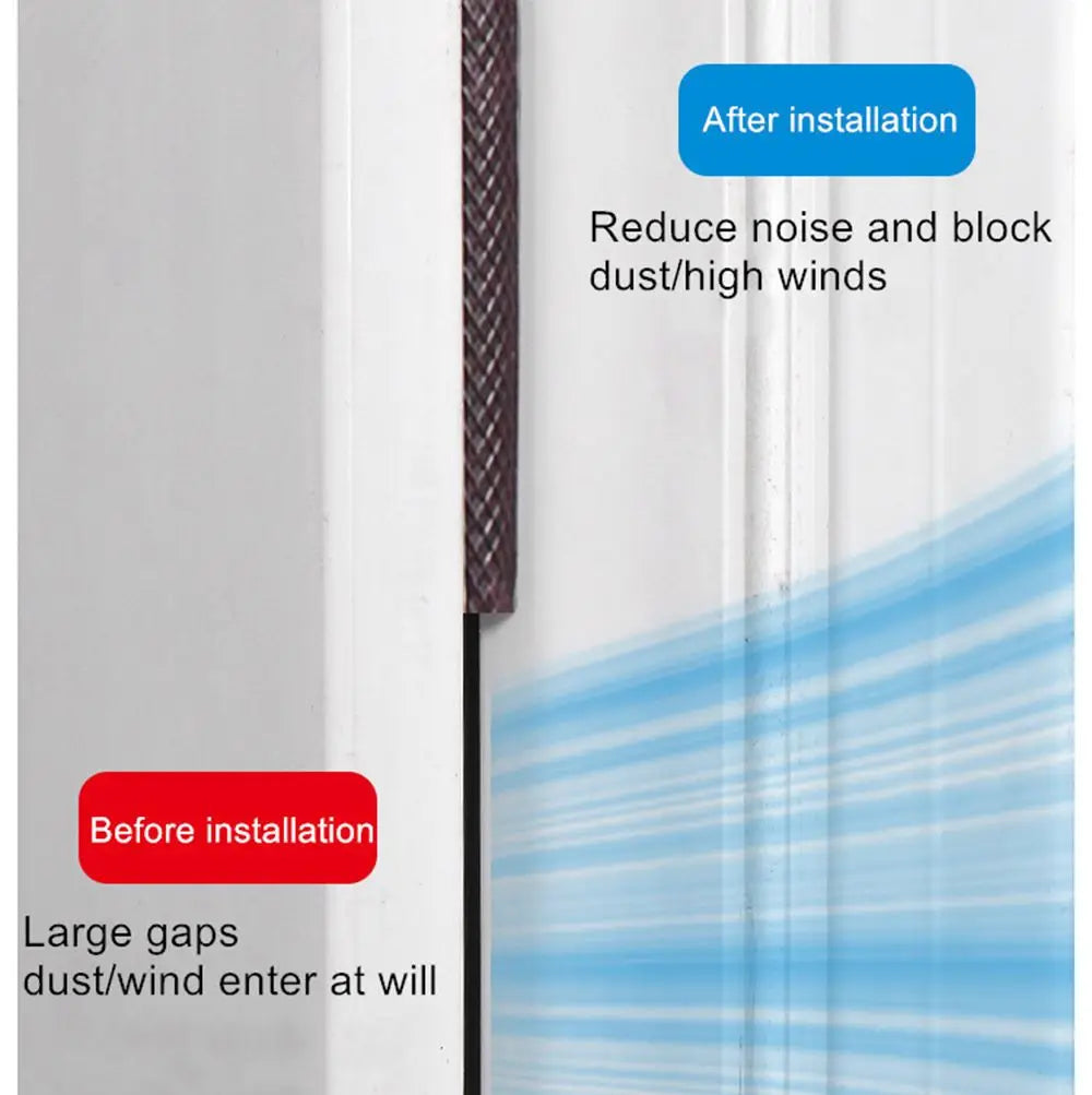 5M PU Foam Door Seal Strip Weather Stripping Draught Excluder Door Seal Strip Nixie