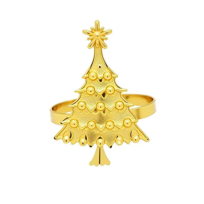 Christmas Berry Wreath Napkin Rings – Green Holiday Set of 6 Holiday Napkin Rings Nixie A8