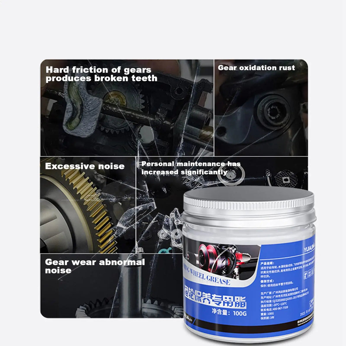 Fishing Reel Grease & Bearing Lubricant 100g – Marine Use Reel Maintenance Grease Nixie
