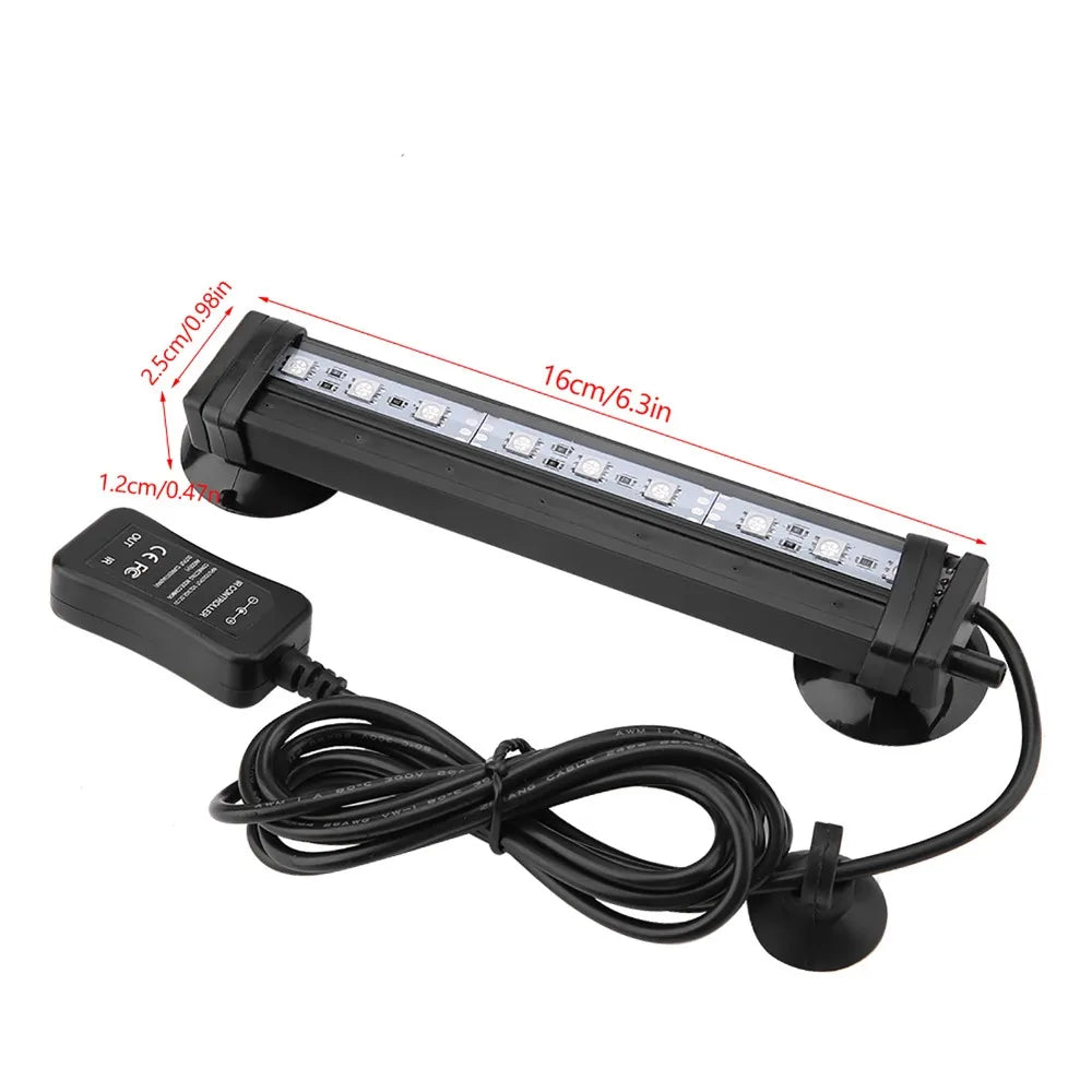 Remote Control LED Fish Tank Light – Color-Changing Bubble