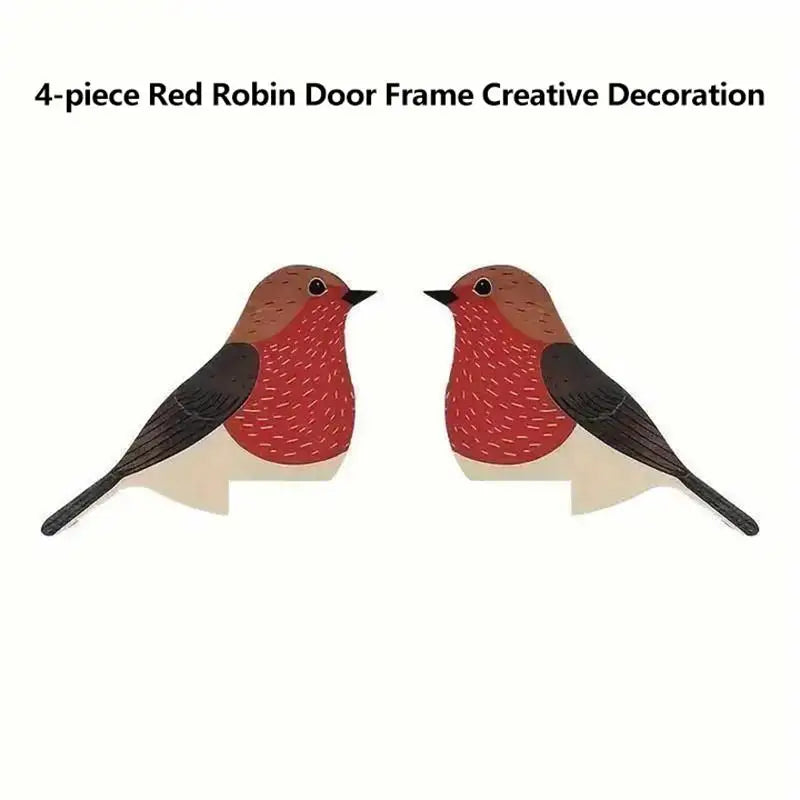 4-Piece Bohemian Wooden Bird Ornament Set | Home Decor Wooden Bird Ornament Nixie Default Title
