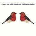 4-Piece Bohemian Wooden Bird Ornament Set | Home Decor Wooden Bird Ornament Nixie Default Title