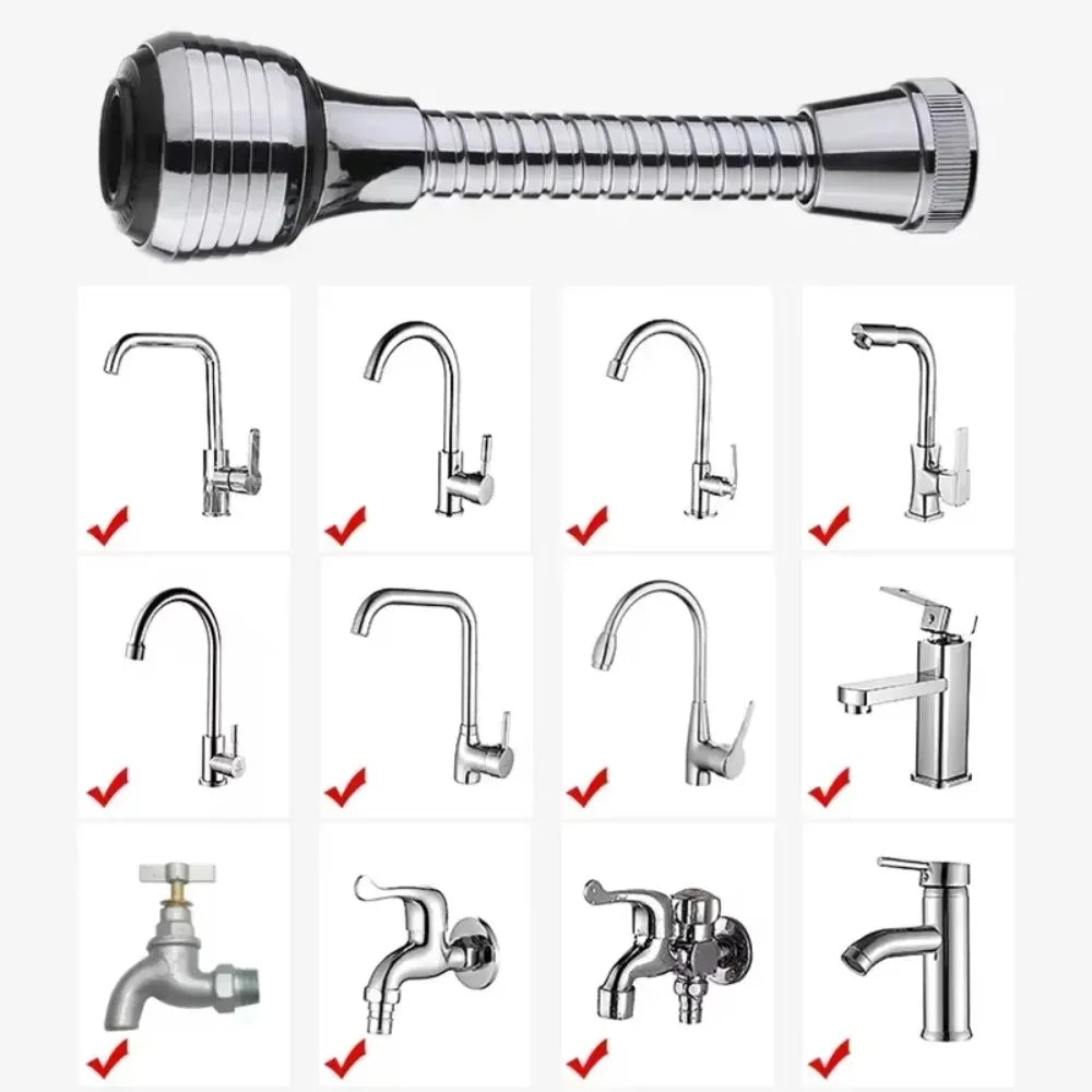 360° Rotatable Faucet Bubbler Extender – Water-Saving Aerator Faucet Tap Aerator Nixie