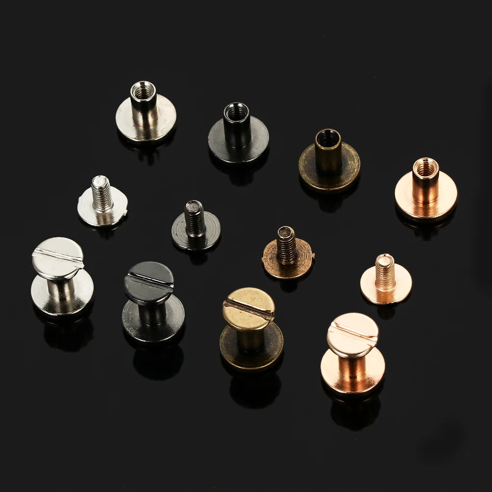 10Pcs Copper Screw Rivets 5/6.5/8mm – Leather Craft Bags Leather Craft Rivets Nixie
