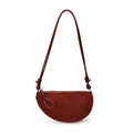 Retro Faux Suede Underarm Crossbody Hobo Bag for Women Crossbody Hobo Bag Nixie Red