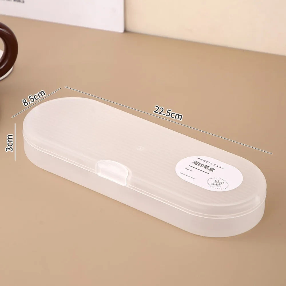 Transparent Stackable Plastic Pencil Box – Large Capacity