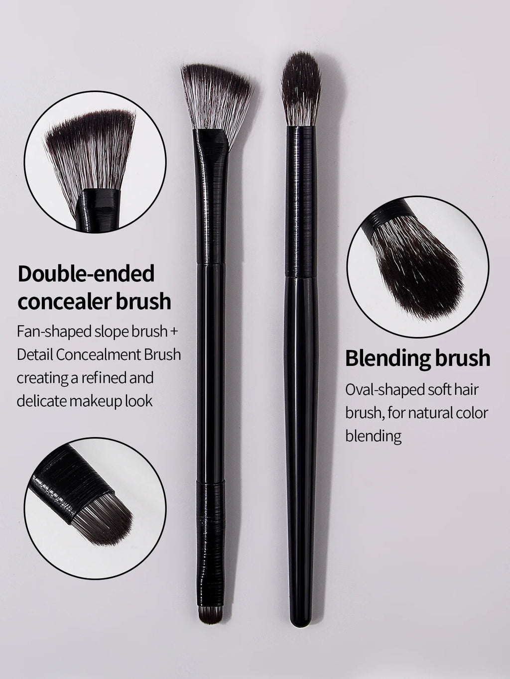 2PCS Eye Makeup Brush Set – Eyeshadow, Eyeliner & Brow Eye Makeup Brushes Nixie