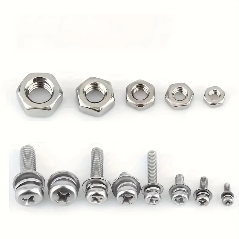 640/120PCS Metric Hex Nuts & Bolt Set M2 M3 M4 M5 DIY Hardware Kit