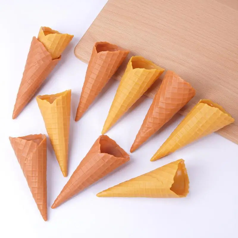 Fake Ice Cream Cone Ornament | Realistic PVC Dessert Prop