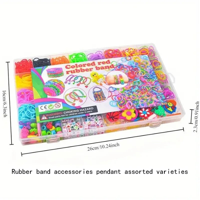 4300+ Pcs 32-Color Loom Rubber Band Kit – Bracelet Craft Set DIY Jewelry Craft Kit Nixie