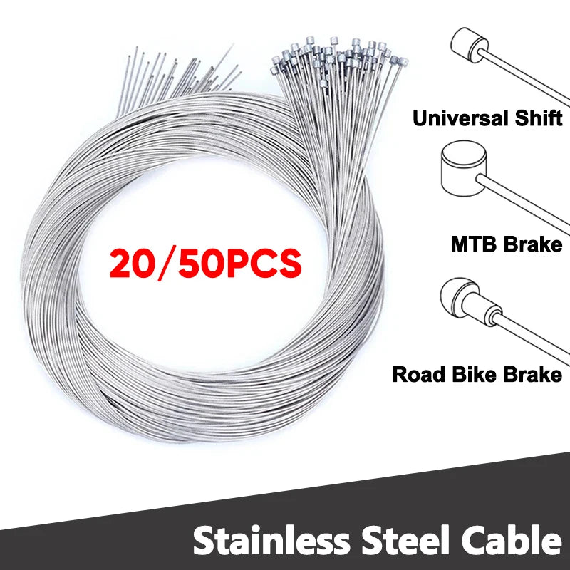 20/50PCS Stainless Steel Bike Brake & Shift Inner Cable Wire Bicycle Cable Wire Nixie