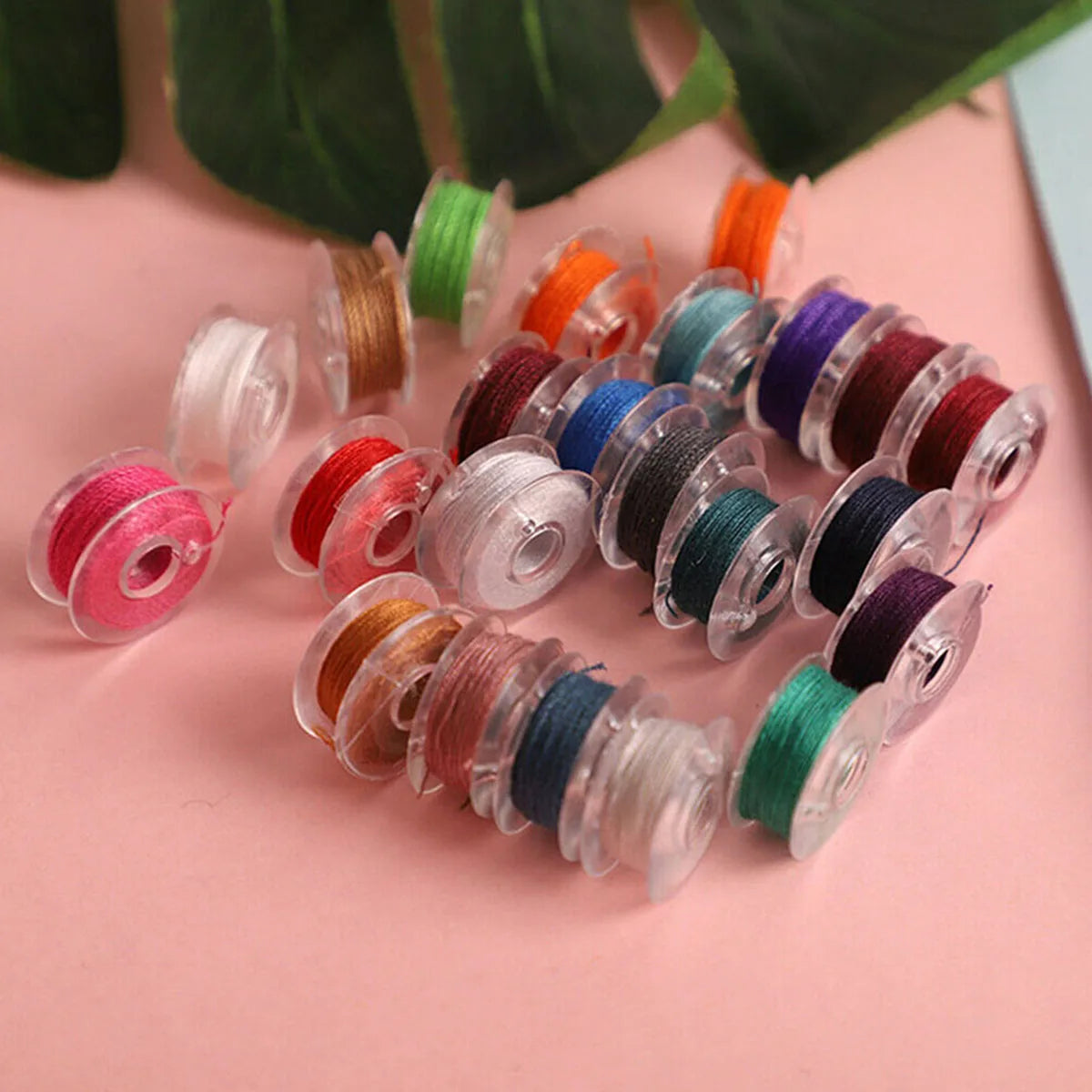 64Pcs Bobbins Sewing Thread Kit – Multicolor Polyester Spools