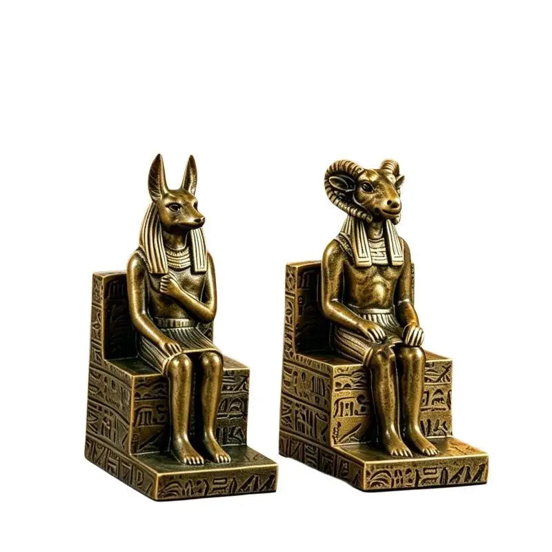 Egyptian Anubis & Khnum Resin Statue Figurine | Home Décor Decorative Resin Figurine Nixie