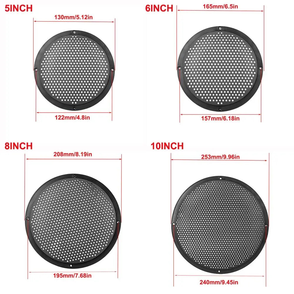 Plastic Speaker Grill Mesh Cover 5/6/8/10 Inch Black Guard Speaker Grill Cover Nixie